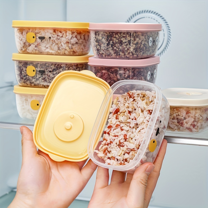 1pc Transparent Plastic Lunch Box, Microwaveable Food Container