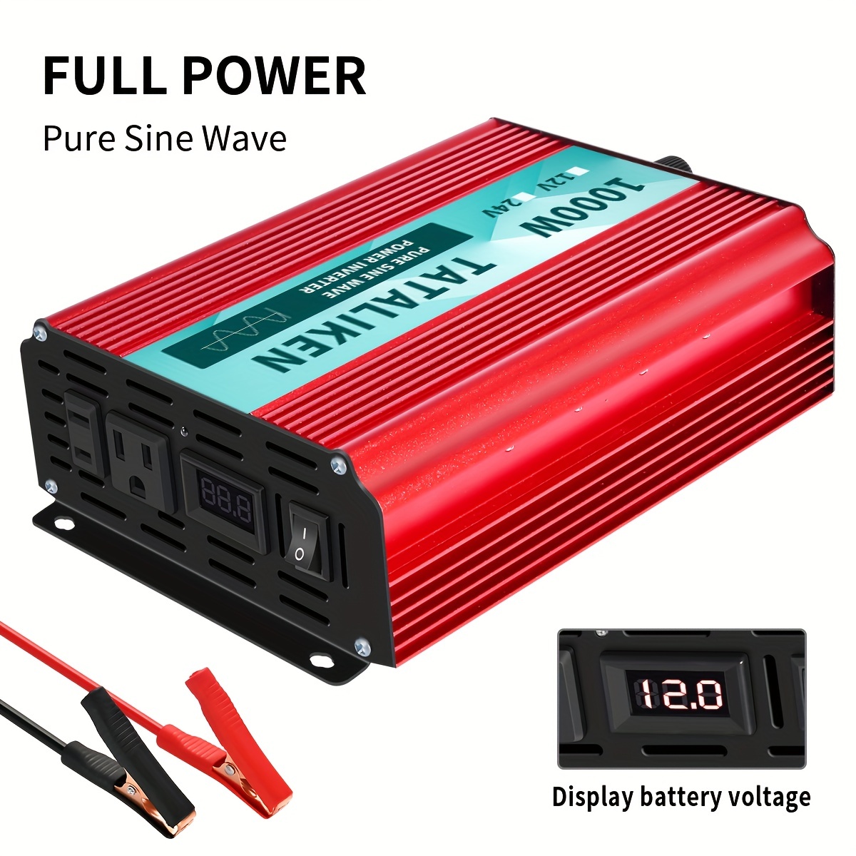 1000 Watt 12V/24V Pure Sine Wave Inverter Charger