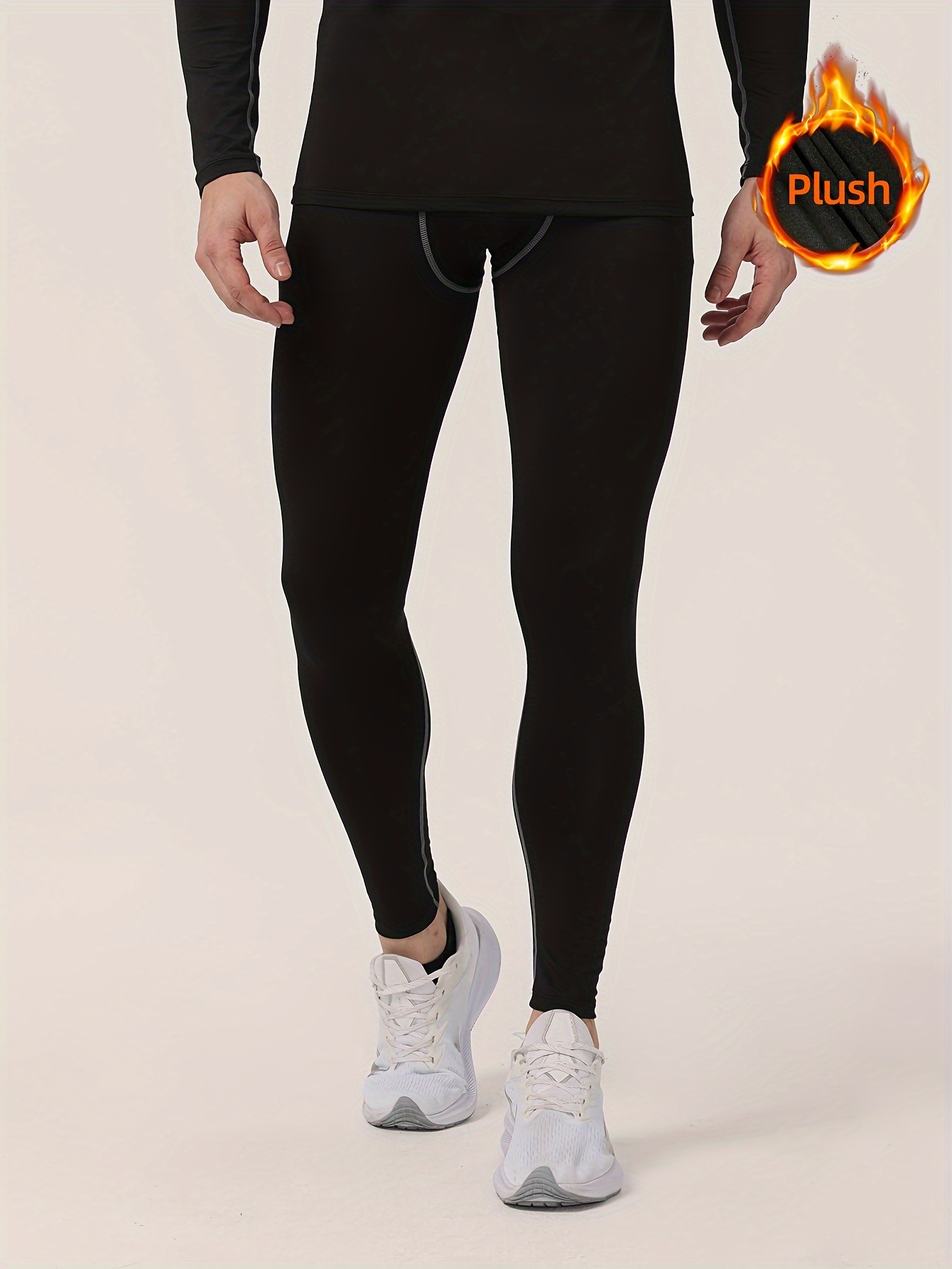 Men's Thermal Pants Tight Compression Fleeced Base Layer Men - Temu Canada