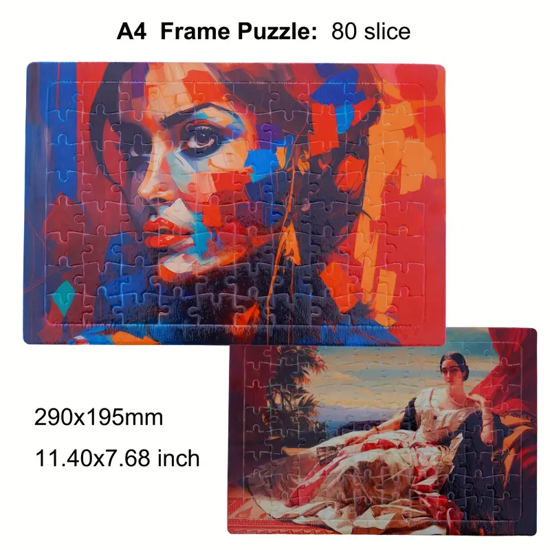 Lit Sublimation Puzzle Blanks a4 Frame Blank Puzzle Diy Heat - Temu