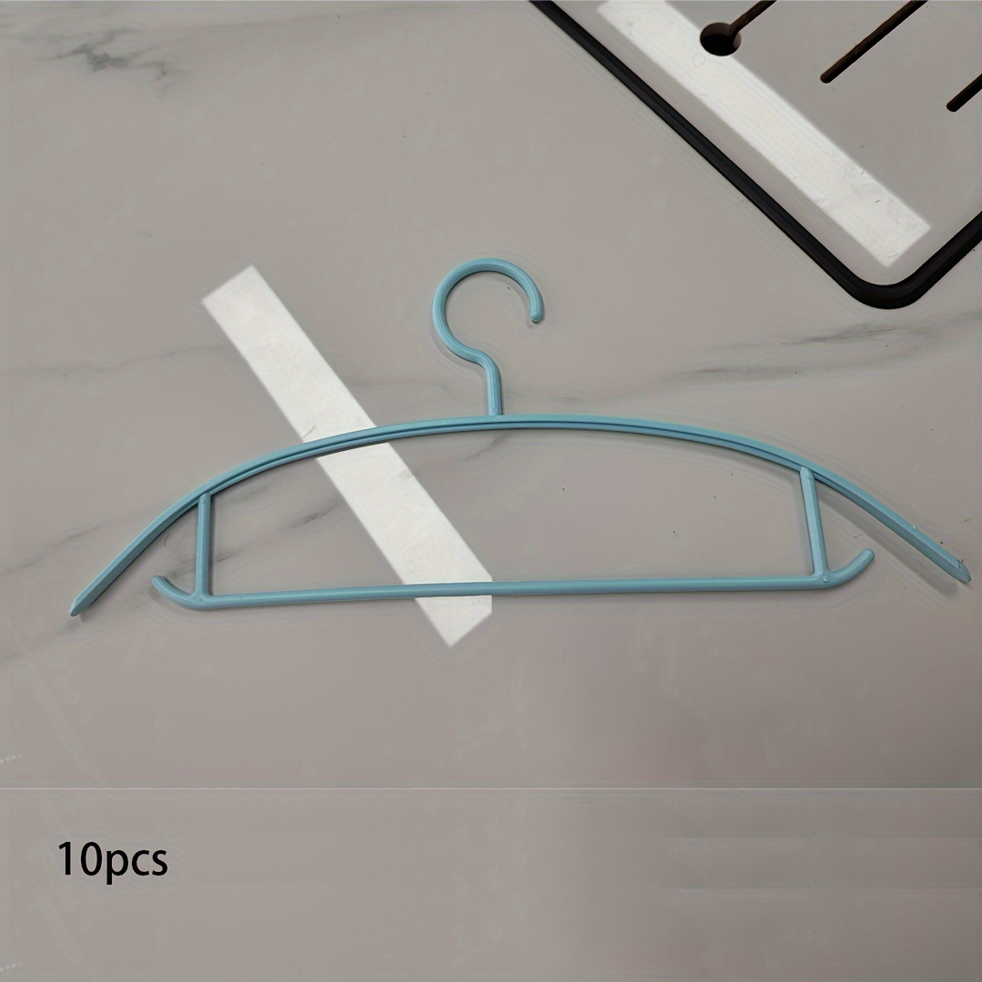 10pcs Nonslip Wide Shoulder Plastic Clothes Hangers, Adults