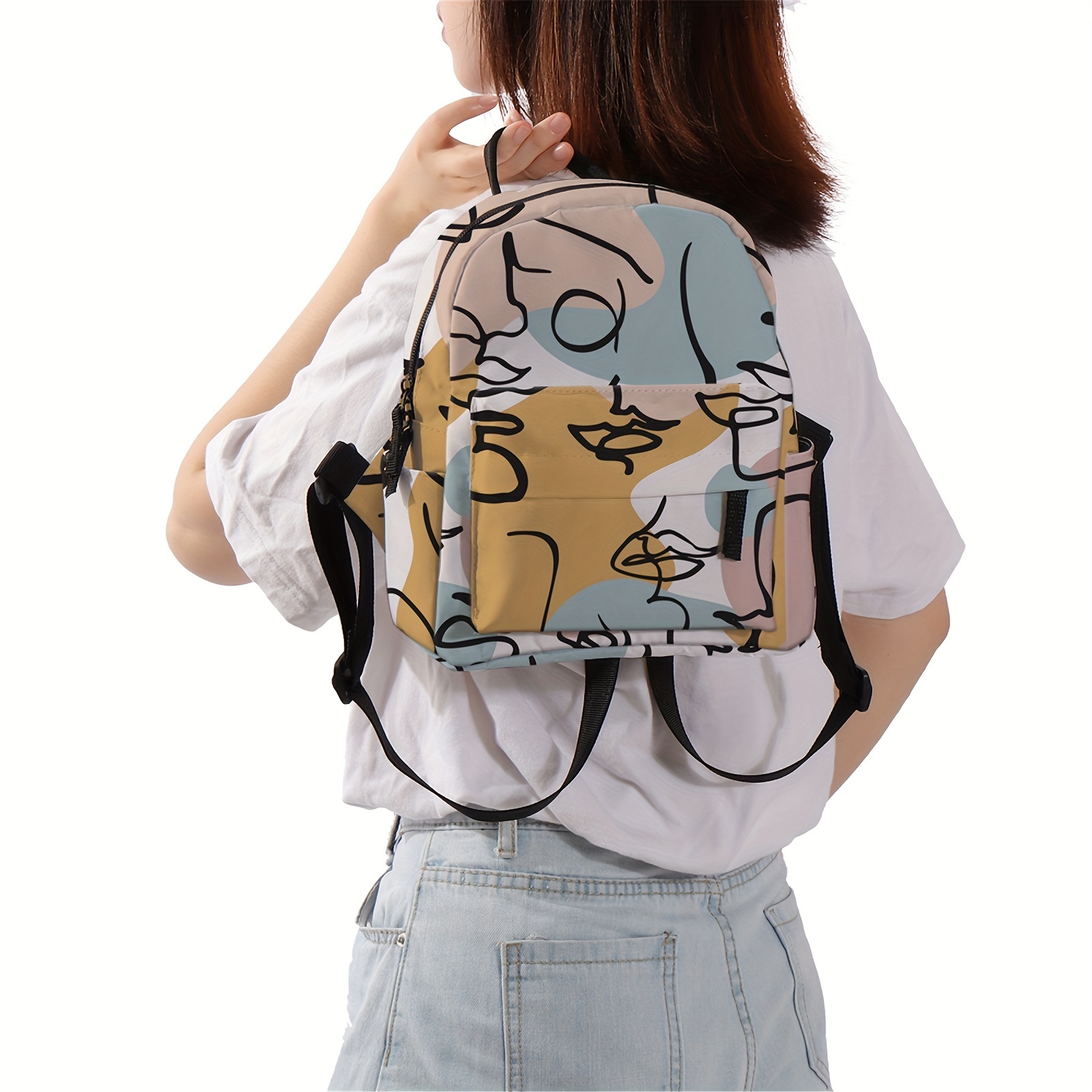 Abstract Pattern Backpack Lightweight Rucksack