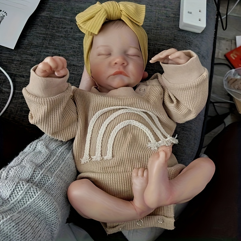 Muñecas de bebé Reborn de 18 pulgadas, muñeca realista de bebé recién  nacida con ropa de muñeca y accesorios, el mejor juego de cumpleaños para  niñas