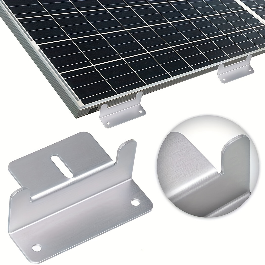 

4pcs, Outdoor Rv Solar Bracket, Yacht Rv Roof Z-shaped Aluminum Alloy Bracket, Solar Panel Z-press Block, Solar Photovoltaic Accessories
