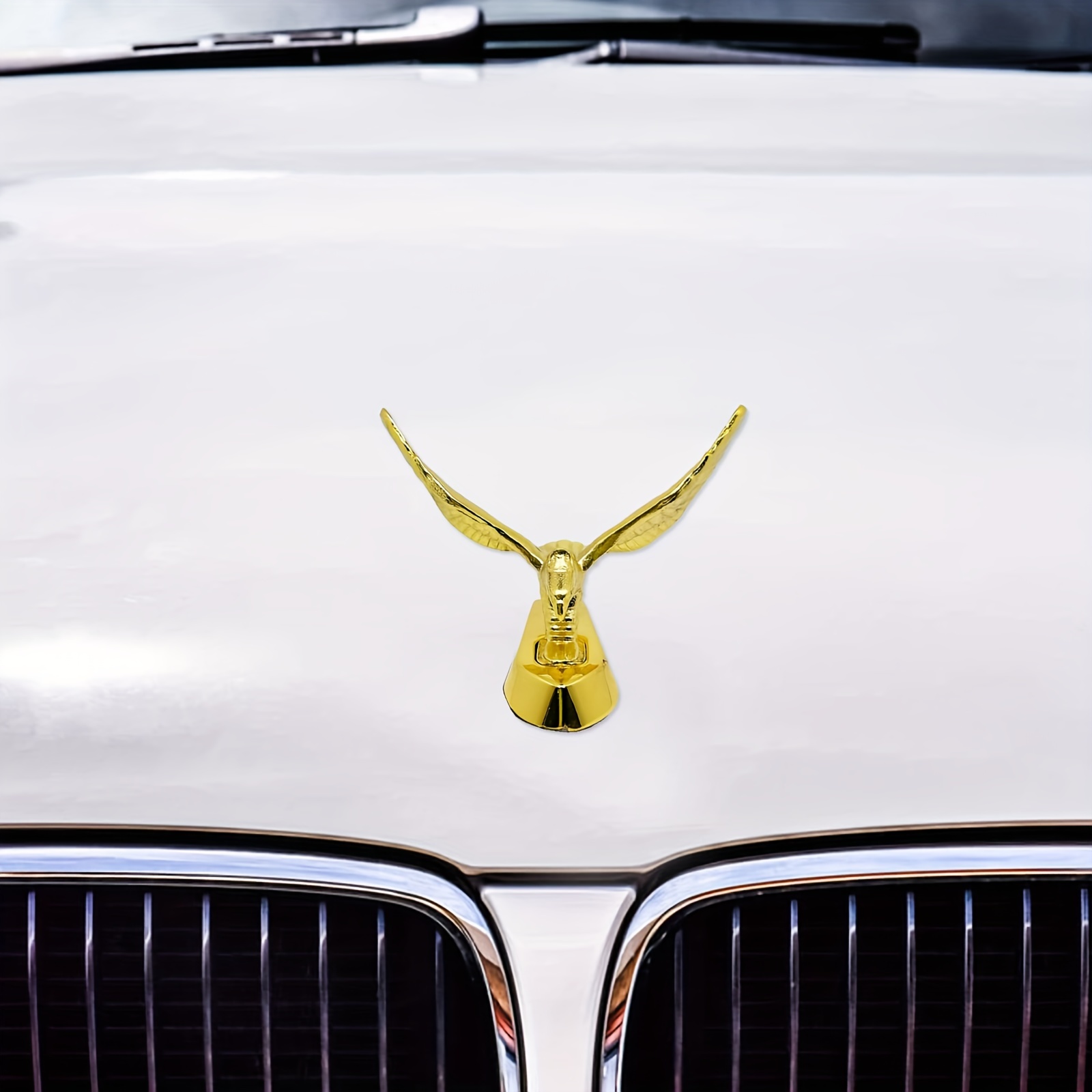 3d metal car decals flying eagle hood ornament sticker birds logo fits car 3d stand hood bonnet universal emblem badge decal sculpture ornaments details 7
