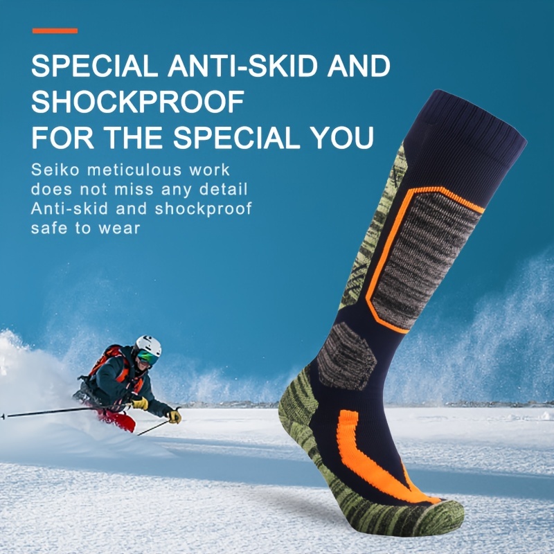 Calcetines térmicos de esquí para hombre, calcetines cálidos