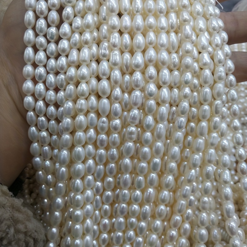 Natural Freshwater Pearl Beads Rice Shaped