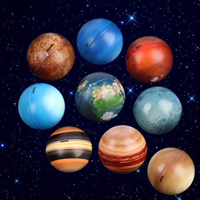 Early Educational Planet Ball Bouncy Moon Star Globe Universe Model (9pcs)  