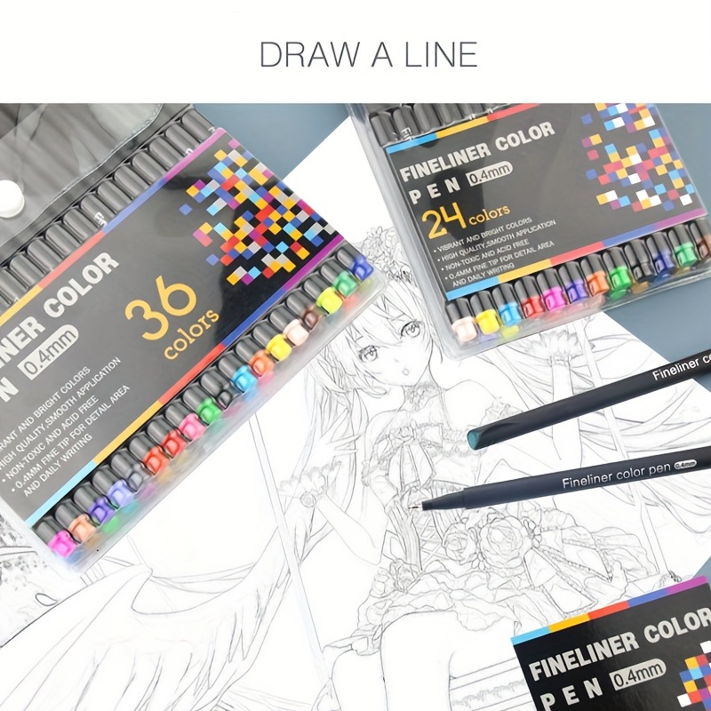 12colors / 36 Colors Journal Planner Pens Colored Fine Point - Temu