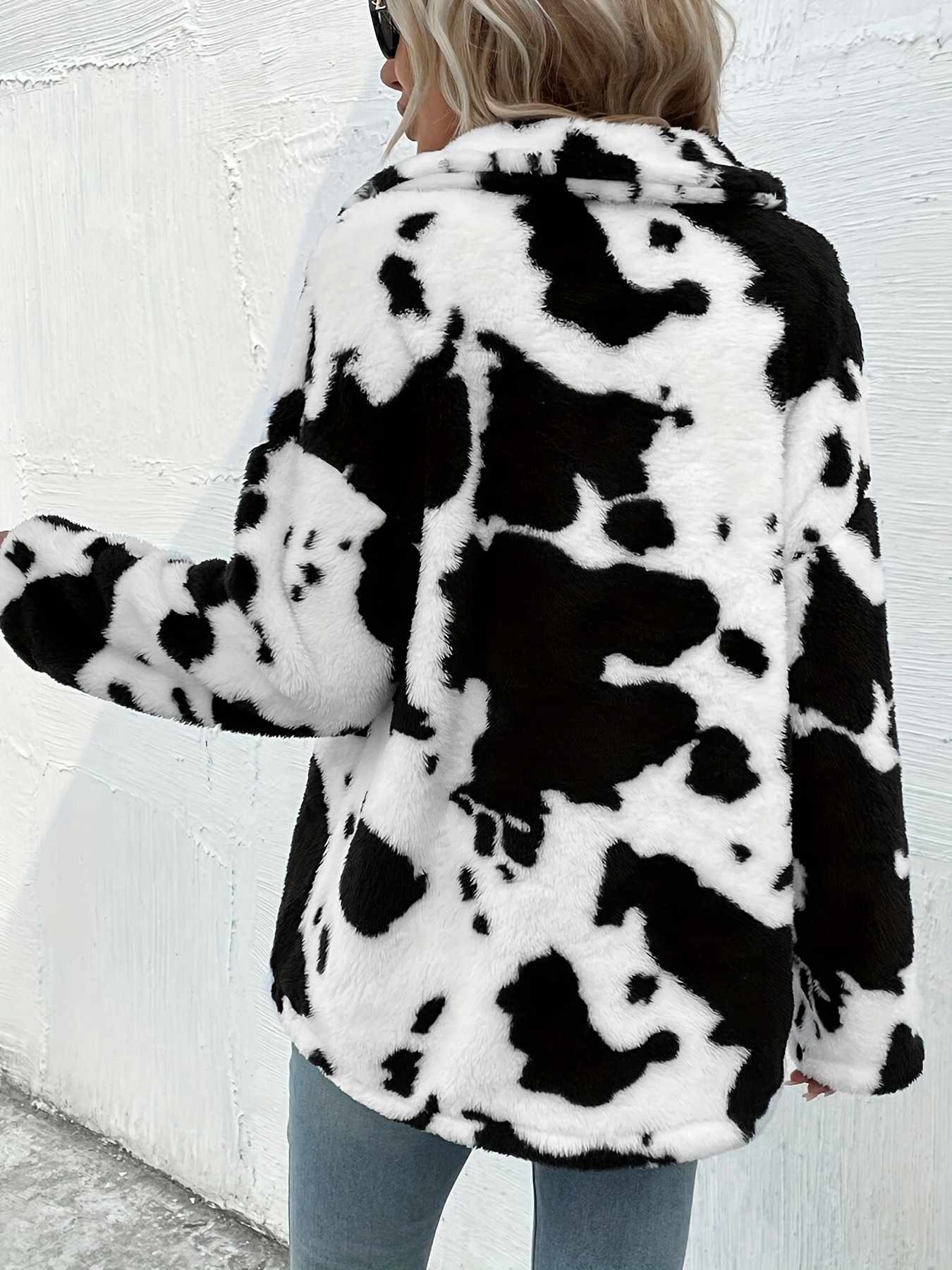 Cow print sale jacket womens