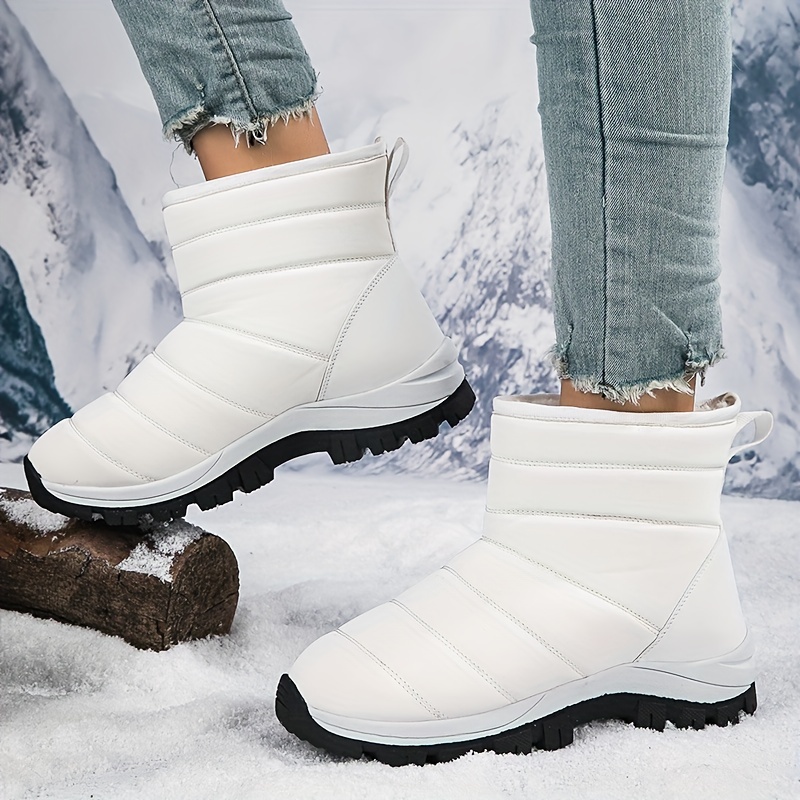 Botines con forro polar y plataforma para mujer, zapatos térmicos de piel  sintética con cordones de color sólido, calzado para mujer - Temu