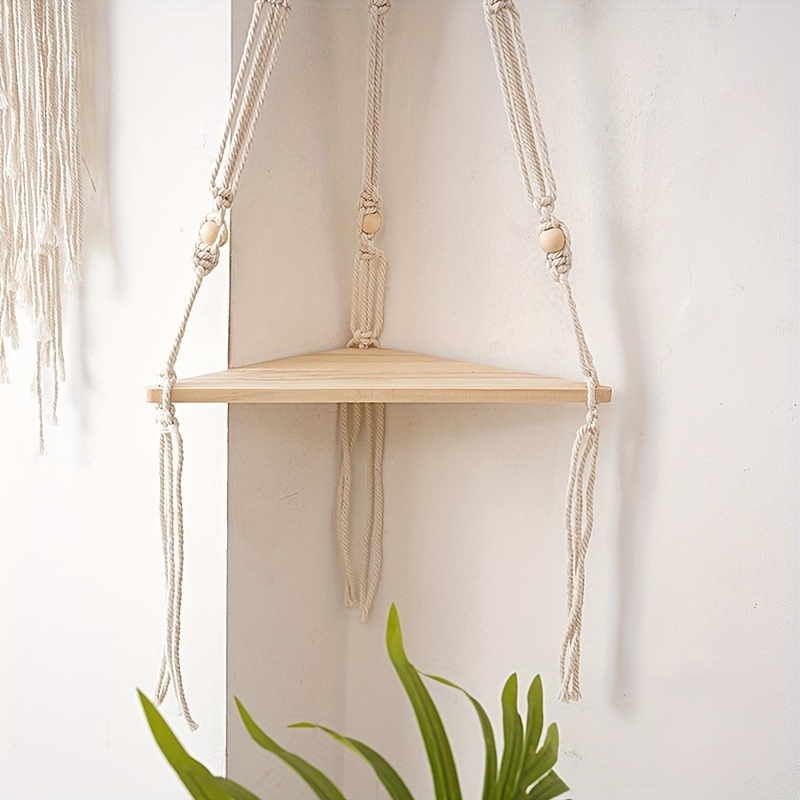 Macrame hanging shelf,Handwoven Bohemia tapestry wall hanging