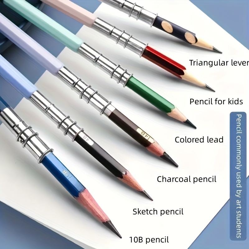 5pcs pencil extender Metal Art Write Tool Pencil Lengthener