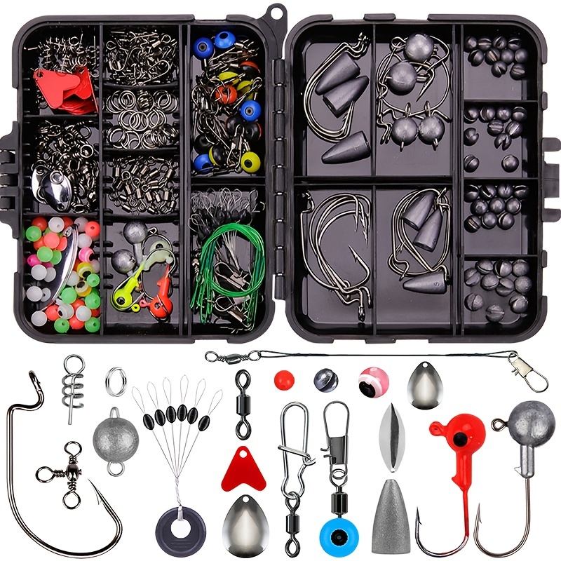 257pcs Fishing Accessories Kit Including Jig Hooks Bullet - Temu Canada