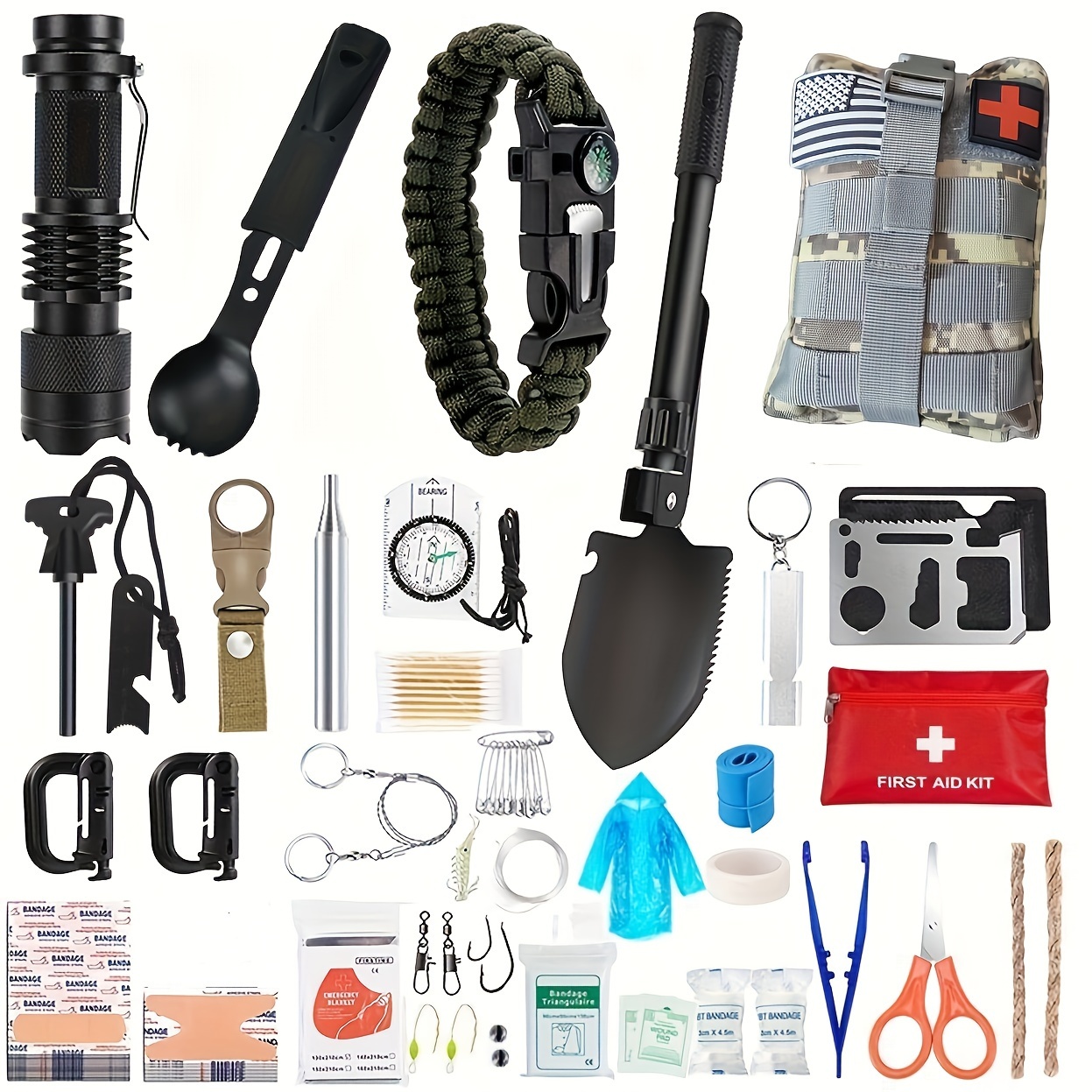 Be Prepared For Any Emergency Outdoor Survival Kit With Professional Gear  And Tool Box Supplies, Shop On Temu And start Saving