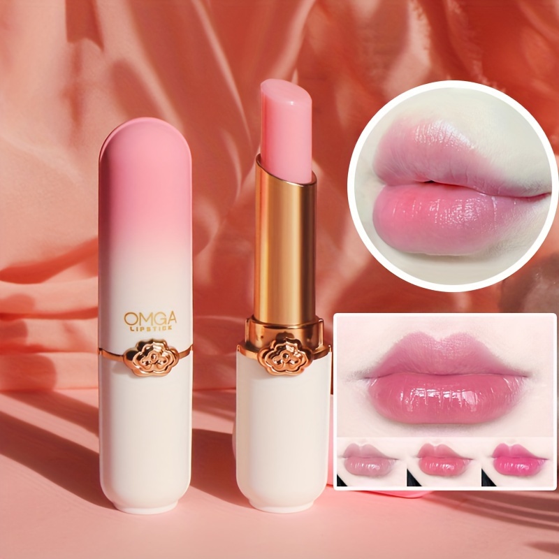 

Nutritious Aloe Vera Honey Peach Strawberry Fruity Flavor Lipstick, Long Lasting Lip Balm For Moisturizing And Color Changing Lip Gloss Valentine's Day Gifts Contain Plant Squalane
