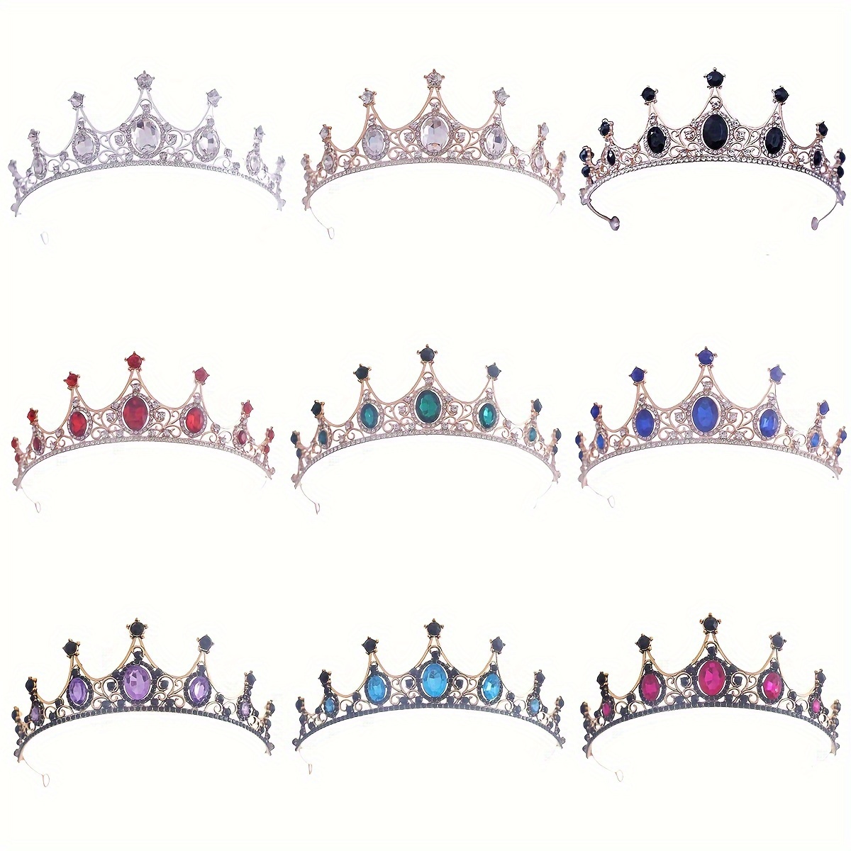 YGCHEN Diadème Couronne Femme Tiare Mariage Couronne Princesse Enfant  Accessoires pour Cheveux pour Mariage, Anniversaire, Fête de Princesse