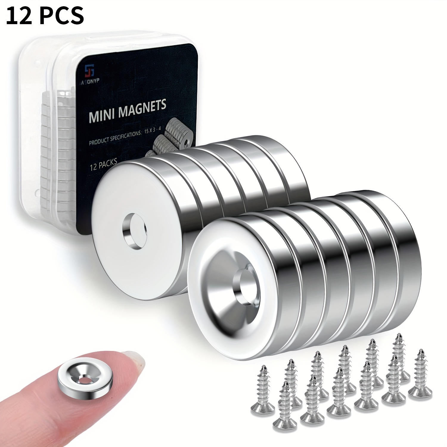 Super Strong Neodymium Disc Magnets, Small Magnets Heavy Duty, Mini Round Rare  Earth Magnets, For Lockers, Industrial, Whiteboard, Refrigerator, Office -  Temu