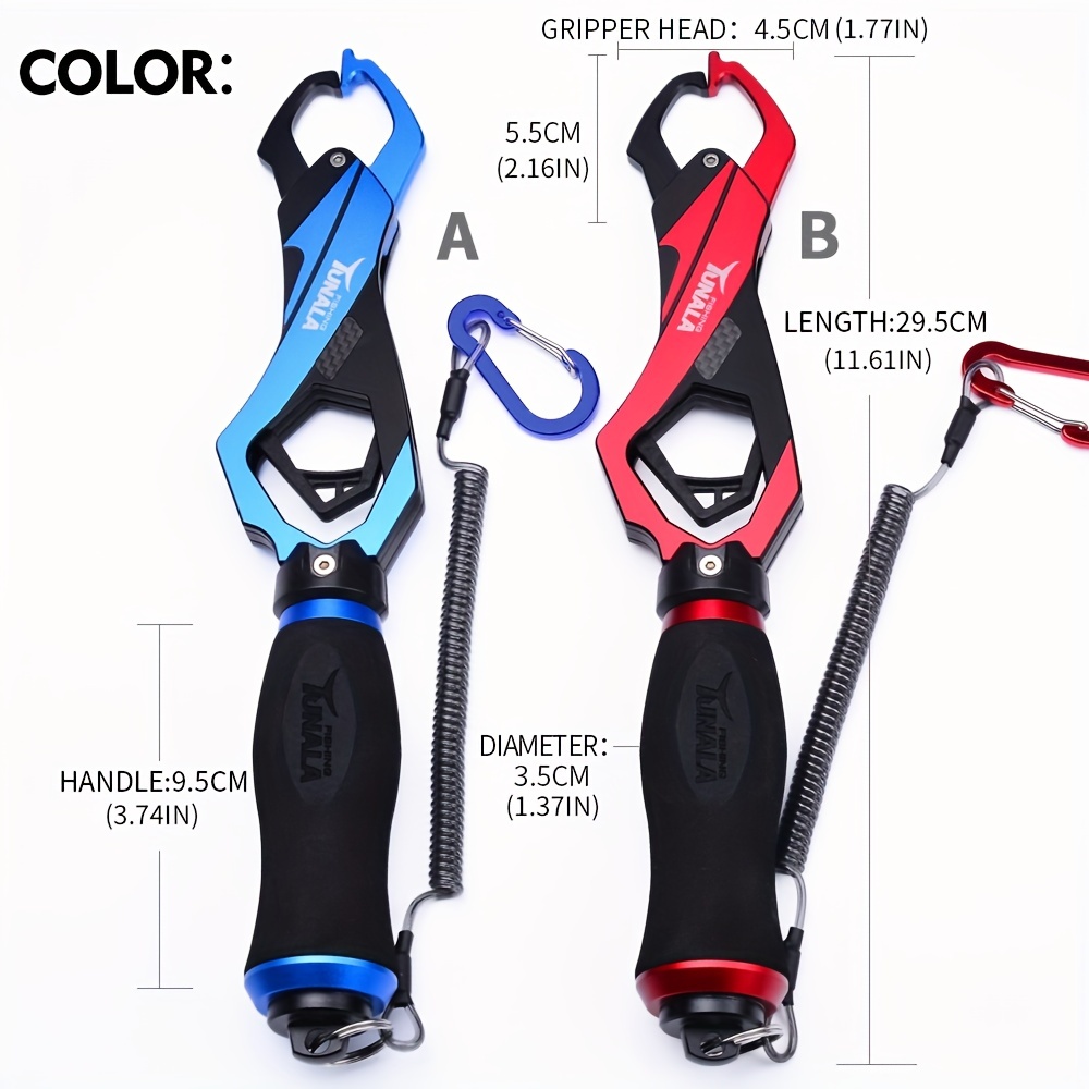 Fishing Grip, Aluminum Fish Gripper With Scale And Anti-slip Rope,  Adjustable Anti-corrosion Fish Lip Grips - Temu Italy