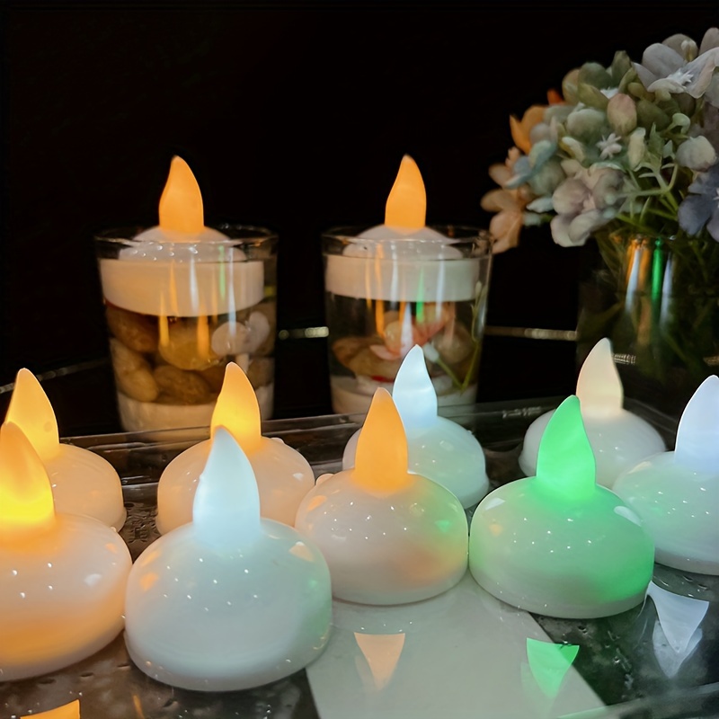 Decoraciones de fiesta, 12 velas LED flotantes con control remoto