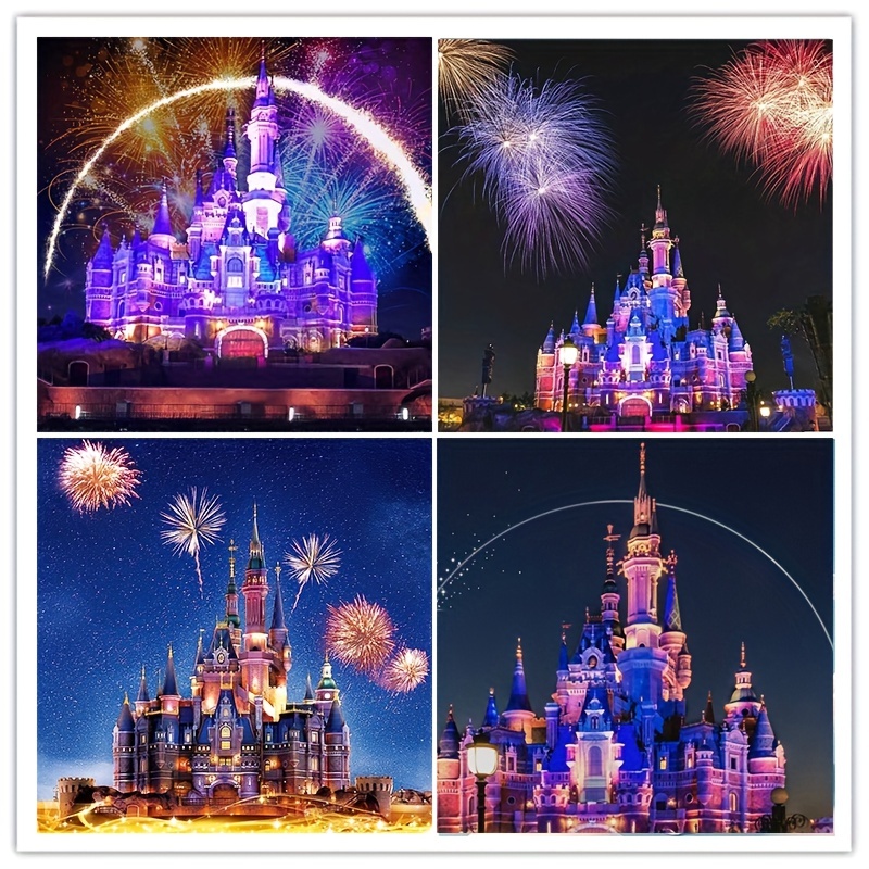 Diamond Art Disney Castle DIY 5D Diamond Painting Kits for Adults and Kids Full Drill Arts Craft by Number Kits for Beginner Home Decoration 12x16