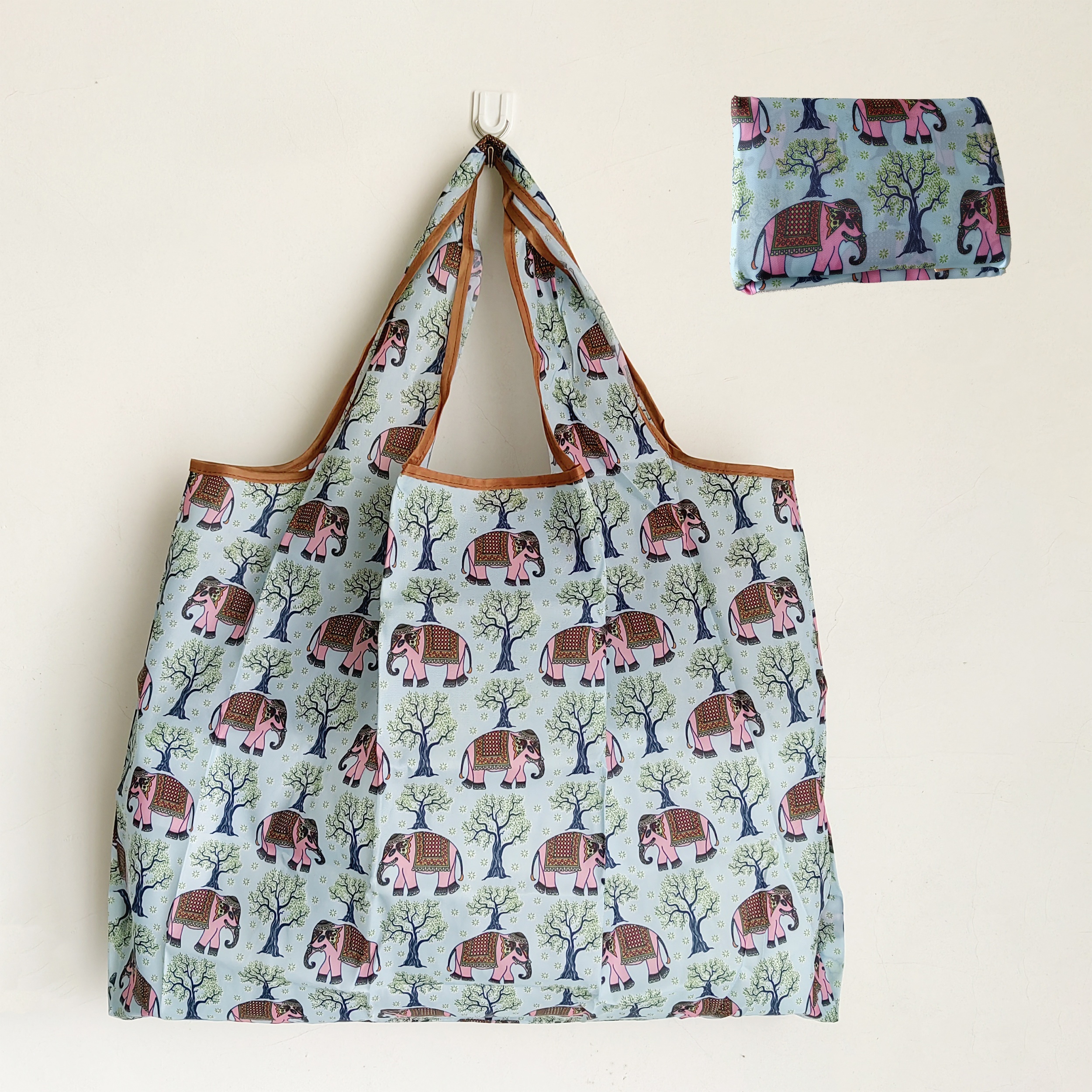 2pcs Cartoon Cat Shoulder Bag Large Capacity Foldable Eco-Friendly Shopping Bag