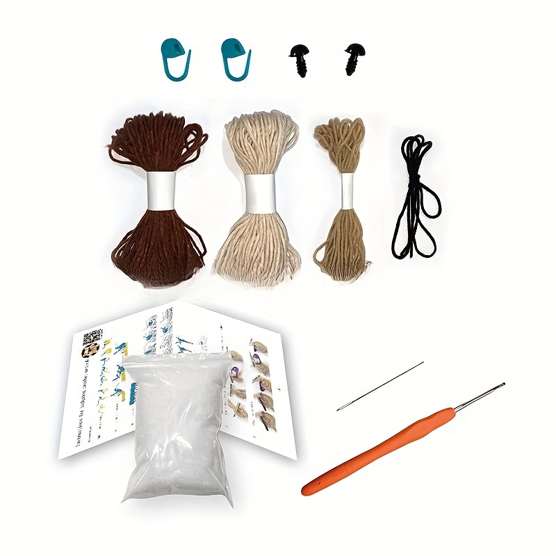 Kit de ganchillo para principiantes, kit de 4 piezas de ganchillo de  animales con tutoriales en video paso a paso, kit de ganchillo para