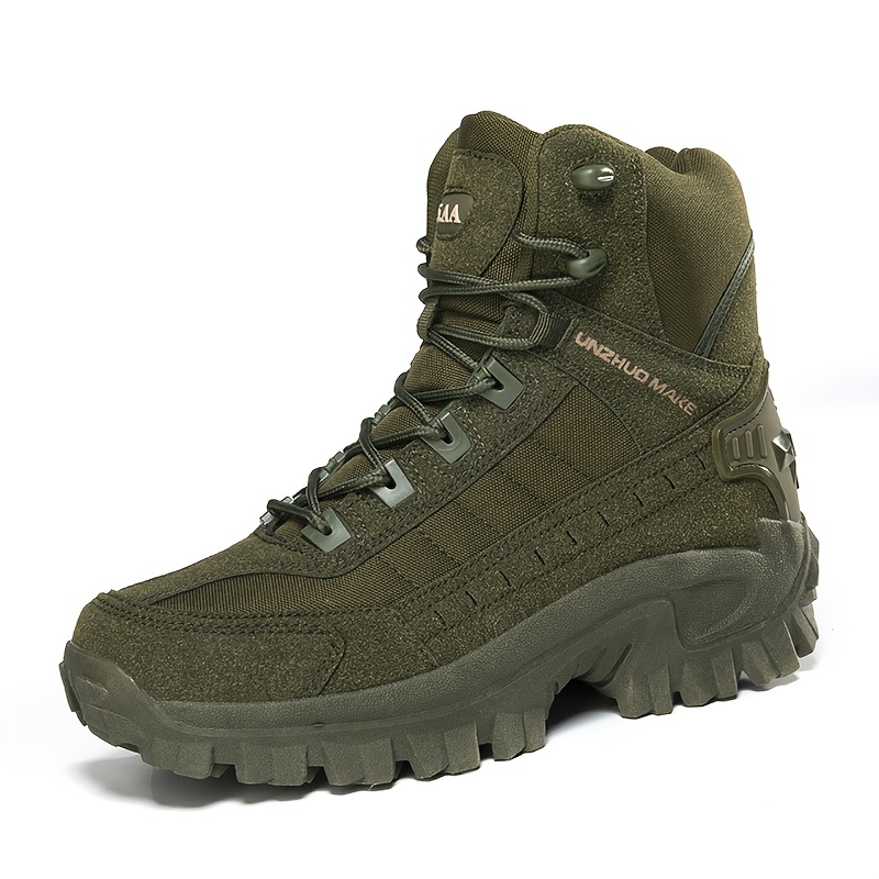 Mens Service Boots Combat Boots Outdoor Lace Up Walking Hiking