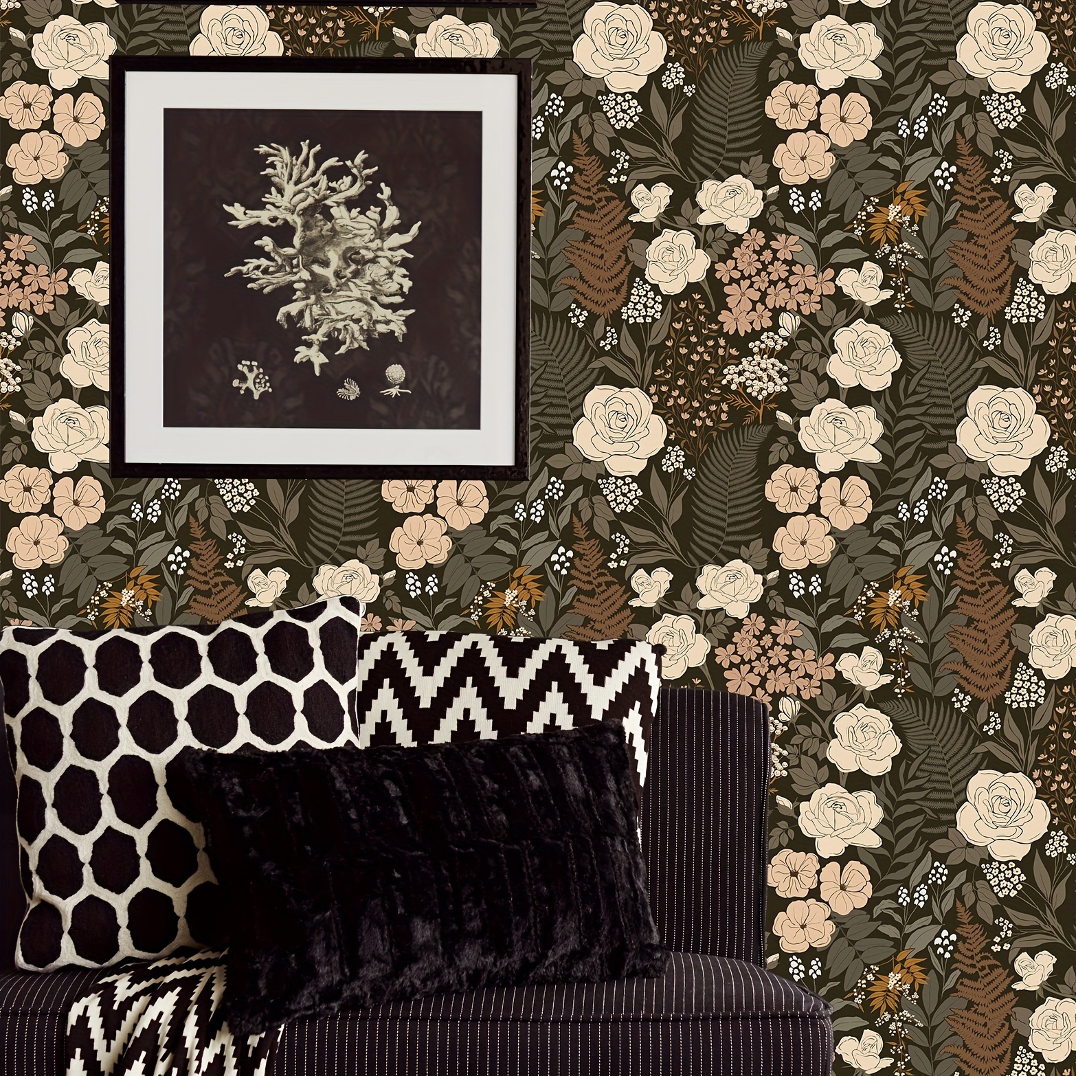 Haokhome Vintage Floral Wallpaper Self adhesive Wallpaper - Temu