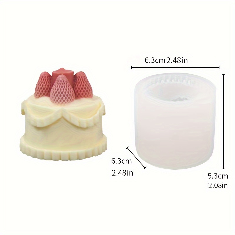 3d Strawberry Candle Silicone Mold Handmade Aromatherapy - Temu