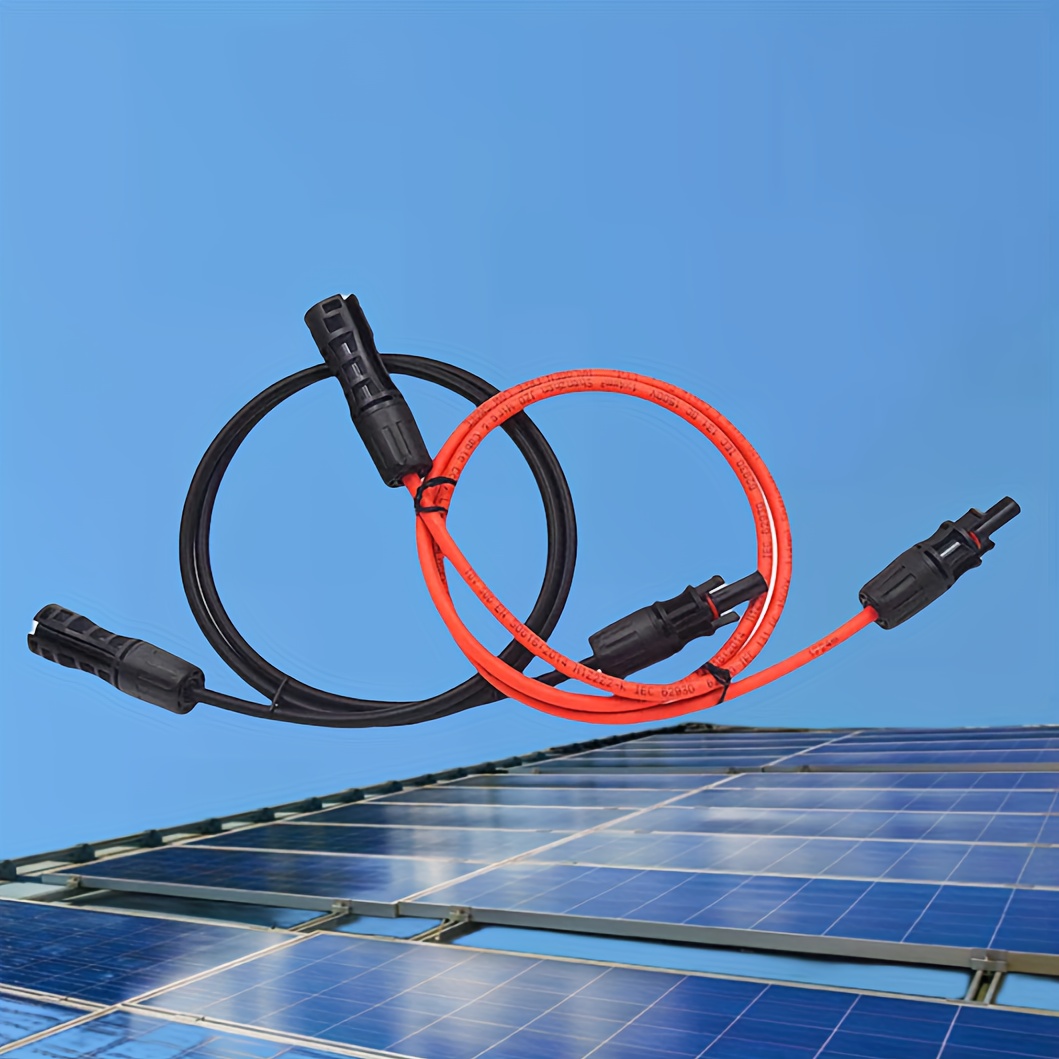 Câble d'extension pour panneau solaire, fil de cuivre noir et