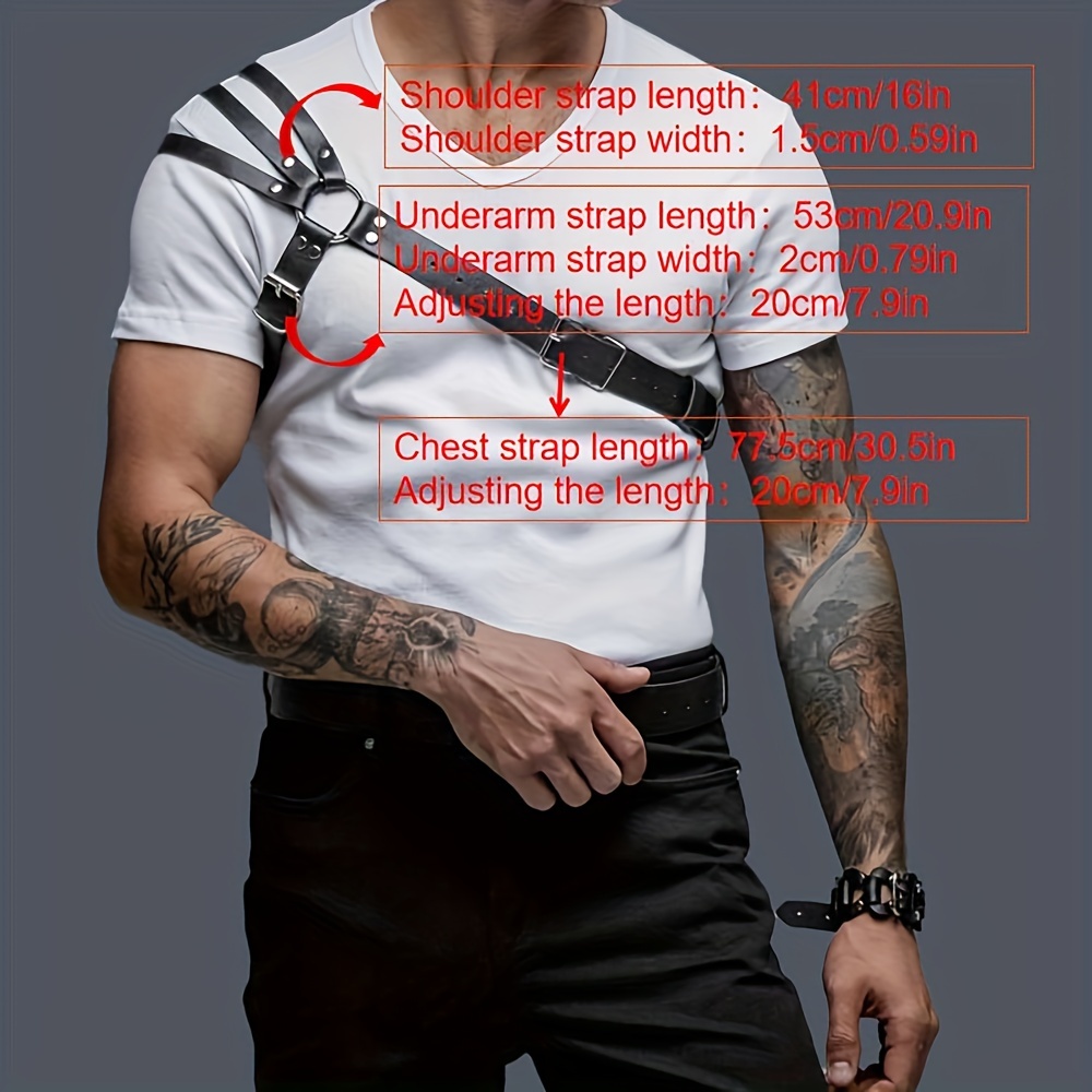 Men's Gothic Performance PU Leather Harness