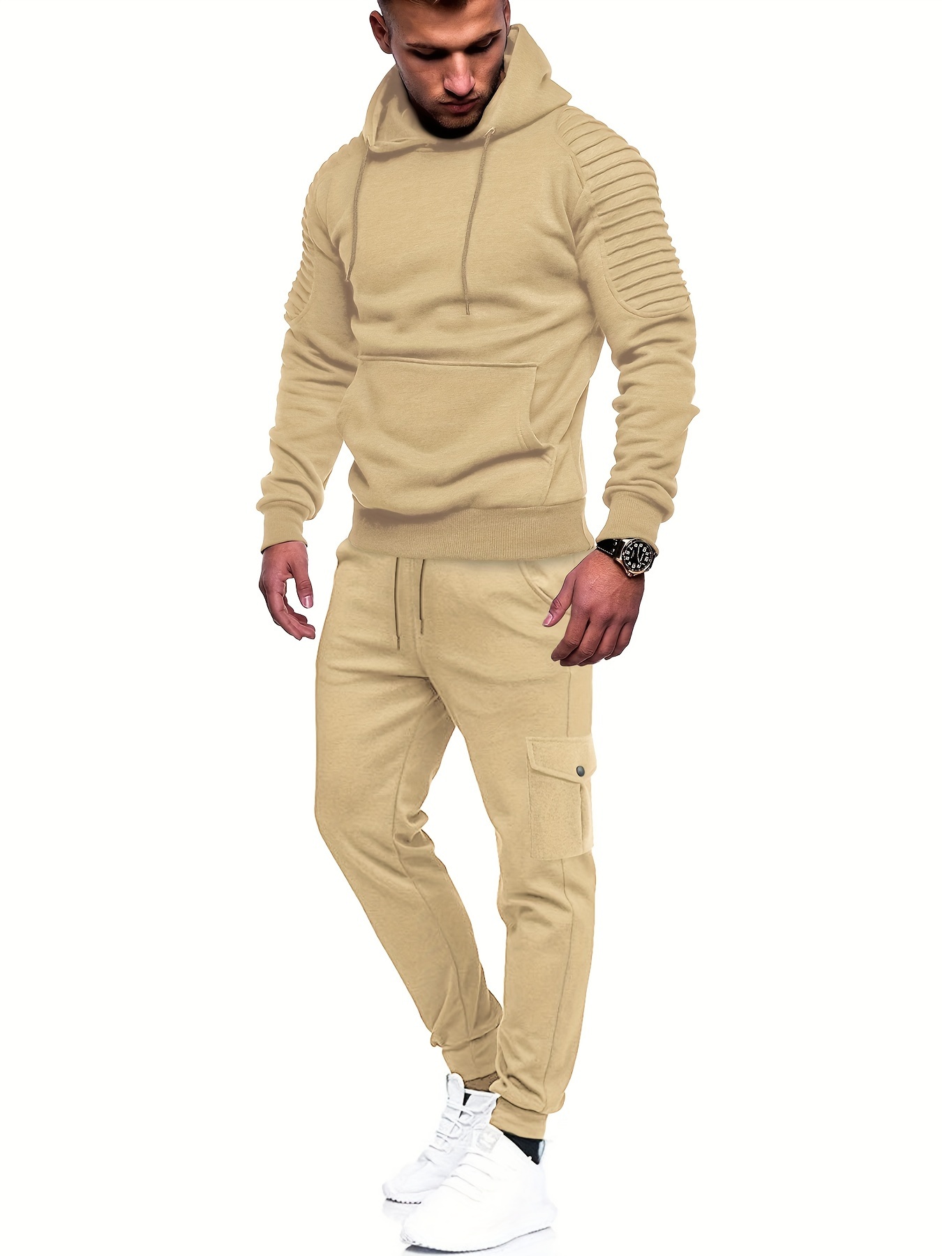 Men's Tracksuit Pullover Hoodie Sweatsuit Sets Casual - Temu