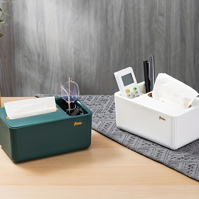 Jormftte Papiertuchbox Haushalt Büro Rechteckige Taschentuchbox-Halter  Fernbedienung Behälter (set, 1), Langlebig