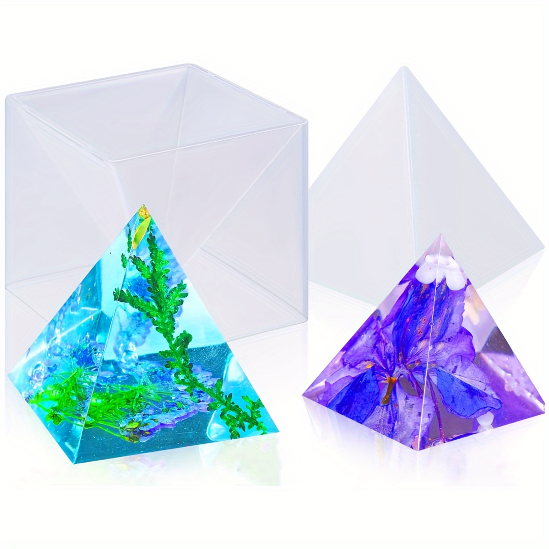 3pcs Large Resin Molds For DIY Jewelry Making Orgone Pyramid Orgonite Silicone  Molds Making Tools