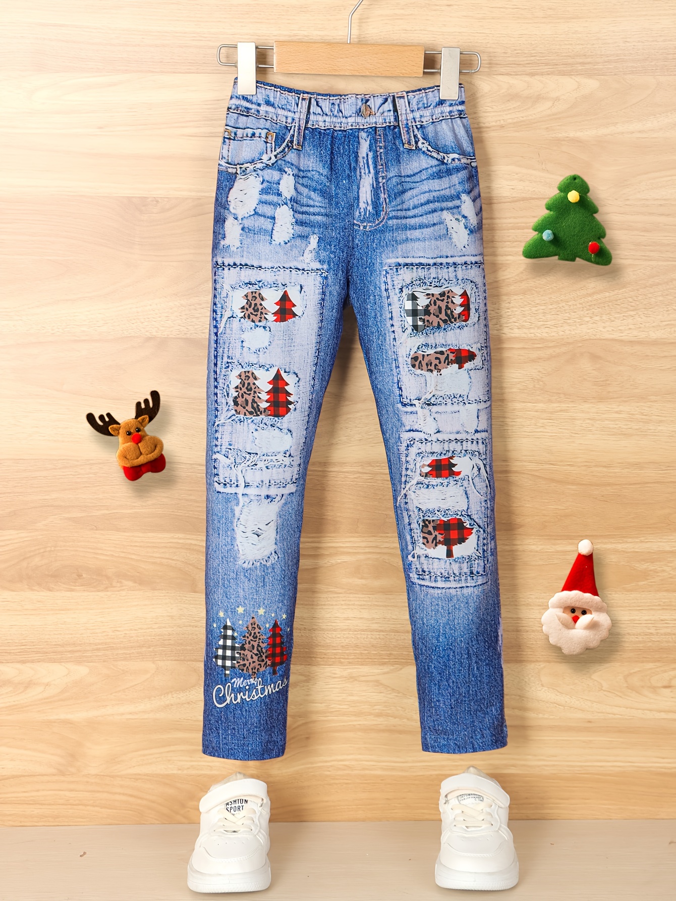  Women Custom Christmas Printed Pants Custom Skinny