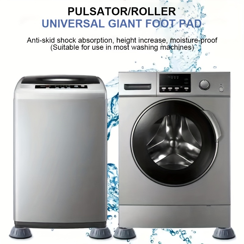 4x Base de lavadora para el hogar Alfombra antideslizante antivibración  almohadillas para pies de goma de repuesto