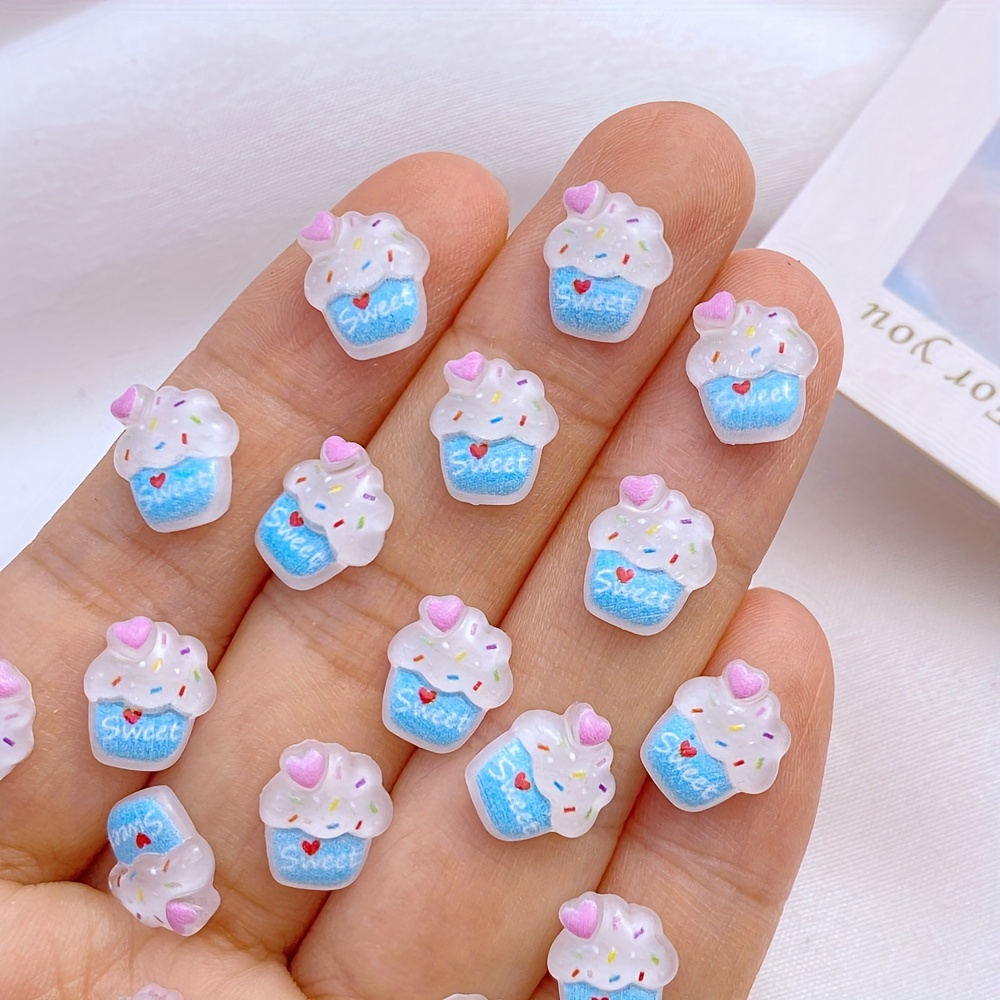 Cute Ice Cream Nail Art Charms 3D Mini Ice Lolly Kawaii Nail Charms for  Acrylic Nails