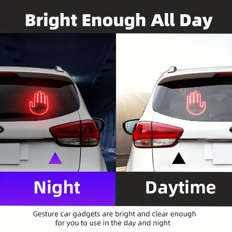 Multicolored Gesture Light Car Remote Road Rage Signs Finger - Temu
