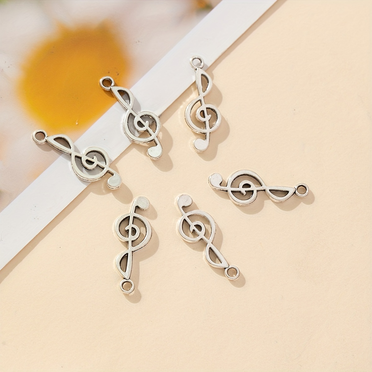 Randomly Mix 20pcs Antique Silver Music Notation Notes Charms Pendants for Jewelry, Jewels Making Findings Crafting Accessory for DIY Necklace