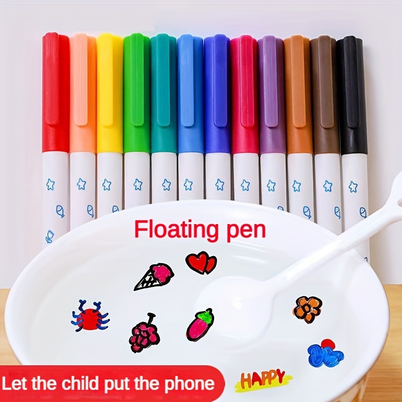 12 Colors Floating Ink Pens With Spoon, Colored Ink Pens With Floating  Patterns, Gift