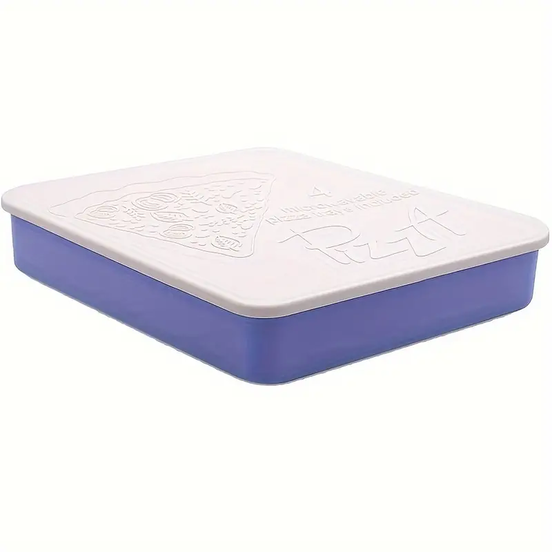 Pizza Storage Box With Lid, Reusable Pizza Slicing Container, Silicone Pizza  Leftover Storage Box, Microwave And Dishwasher Safe, Kitchen Supplies, Food  Storage Accessories - Temu