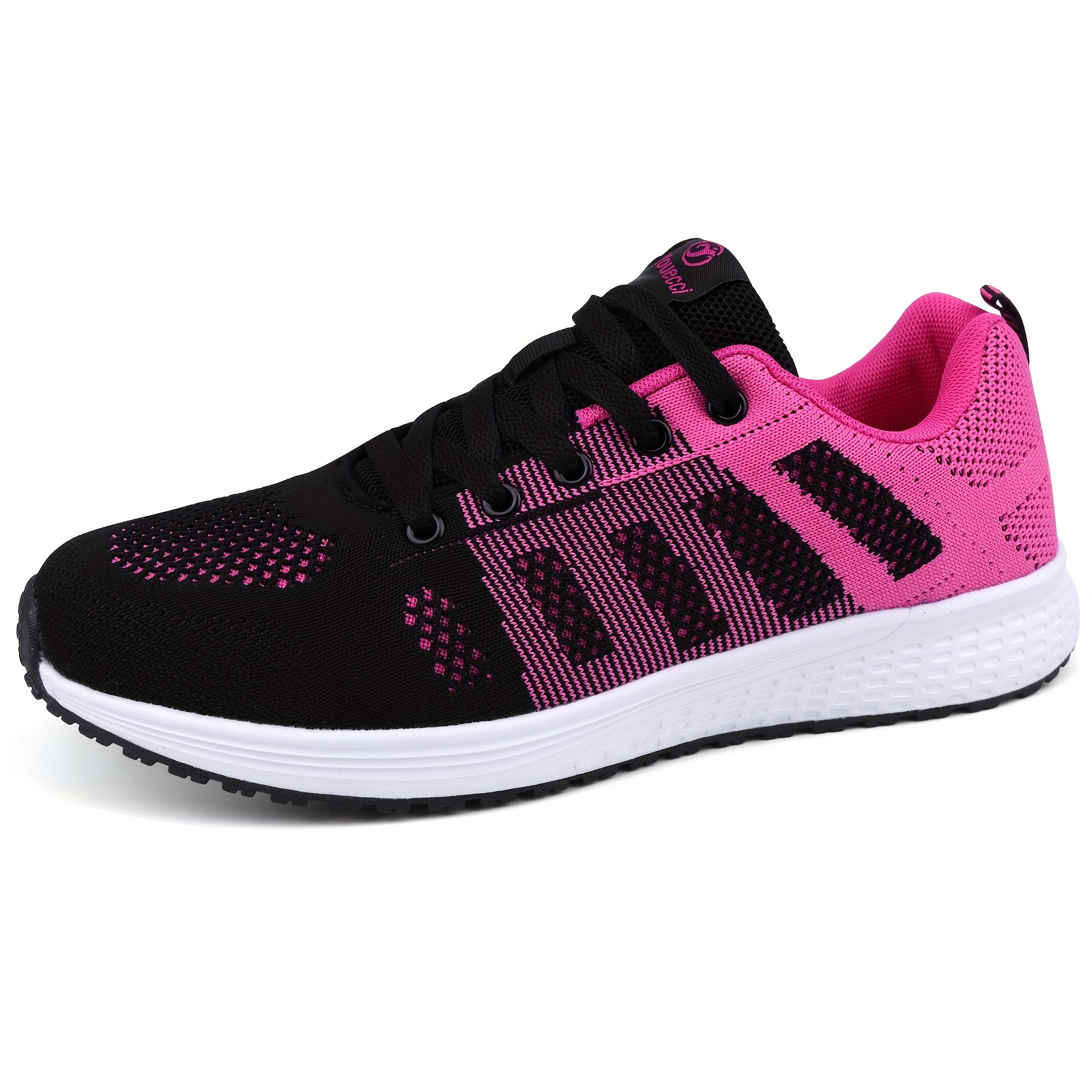 Womens Breathable Mesh Sneakers Low Top Lace Up Lightweight Sport Shoes ...