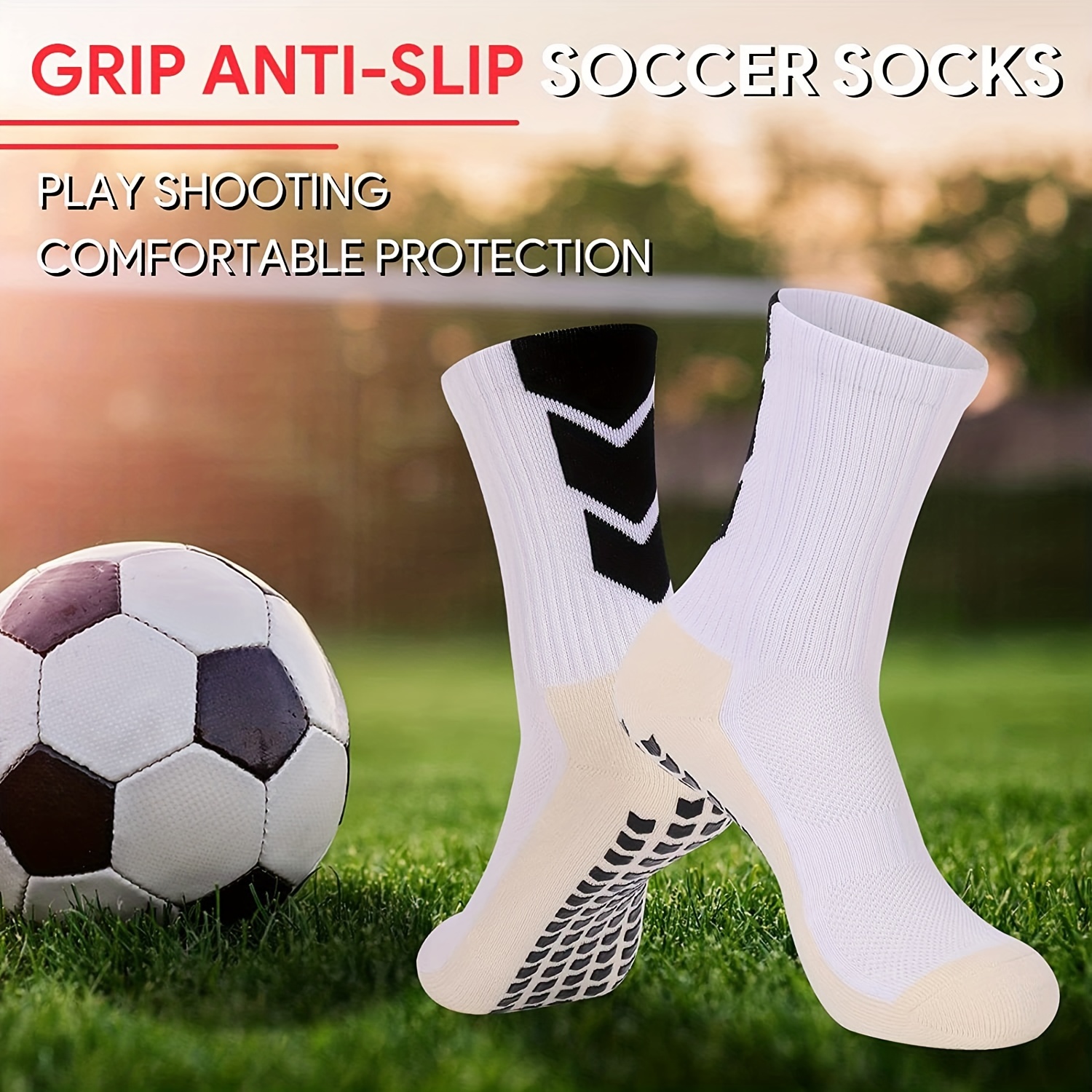 Anti Slip Football Soccer Grip Socks - Fopu Sports