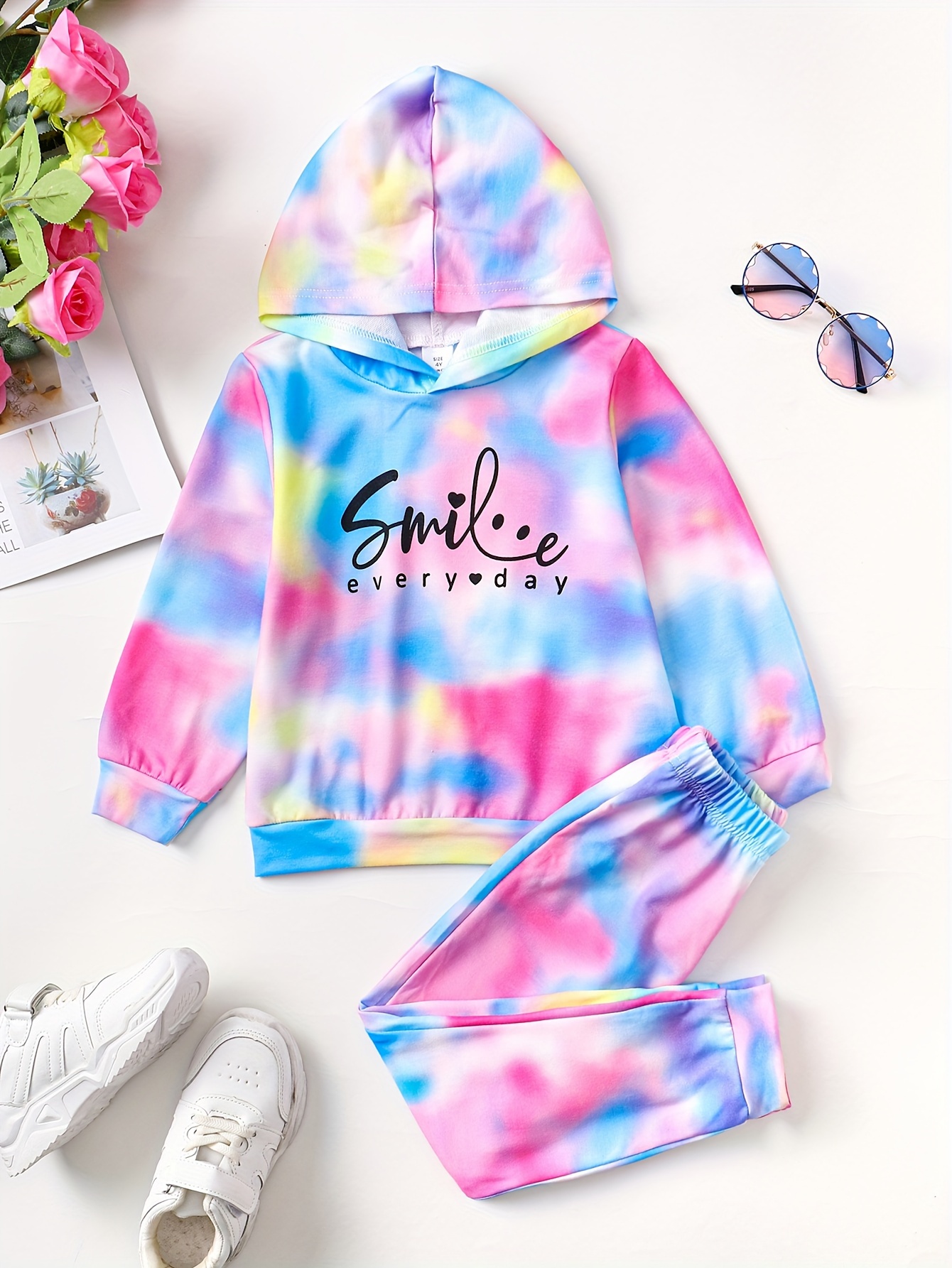 All smiles tie online dye hoodie