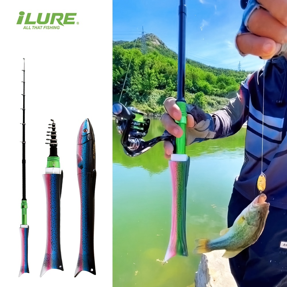 Ilure Universal Fish Shape Rotating Fishing Rods Lightweight