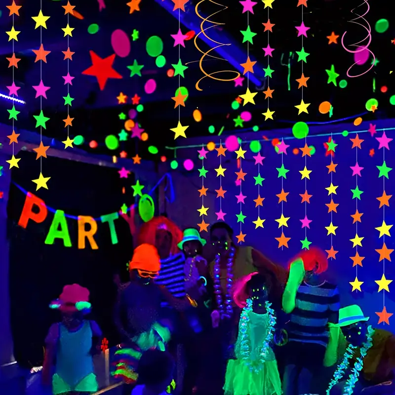 Black Light Reactive Clothes and cool neon glow party ideas at