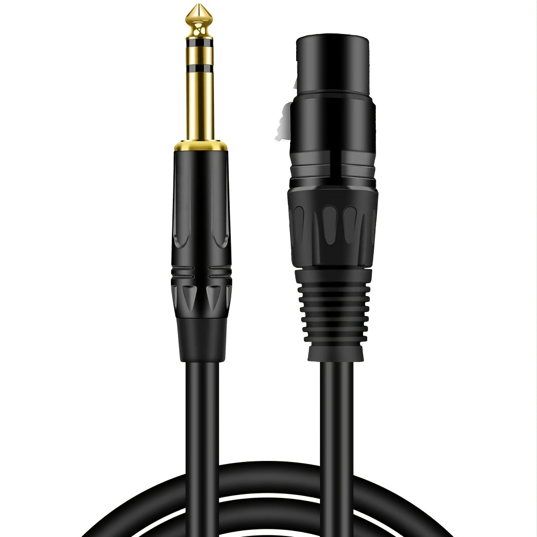 Ts 6.5mm 1/4 To Xlr Female Unbalanced Microphone Cable Jack 6.35mm Ts 1/4  Male To Xlr Female Microphone Audio Cable For Speakers Guitar Amplifier Amp  Mixer And More - Musical Instruments - Temu