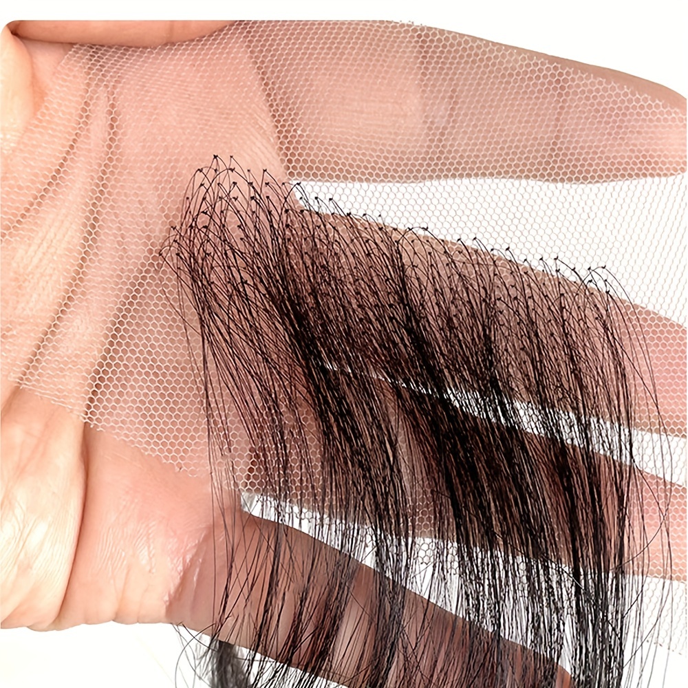 2pcs soft natural   baby hair edges for   lace edges hair extensions handmade real human hair pieces for hairline details 0