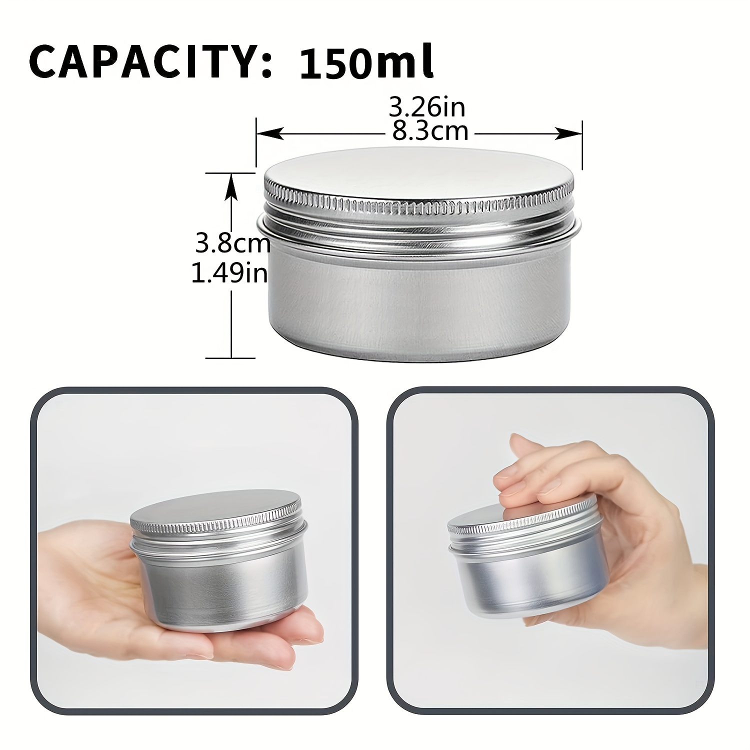 Candle Tin Round Metal Tin Box Candle Tin Aluminum Jar Storage